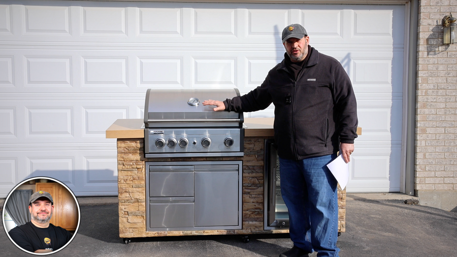 Prokan 78-inch Pro Elite 4B outdoor grill island